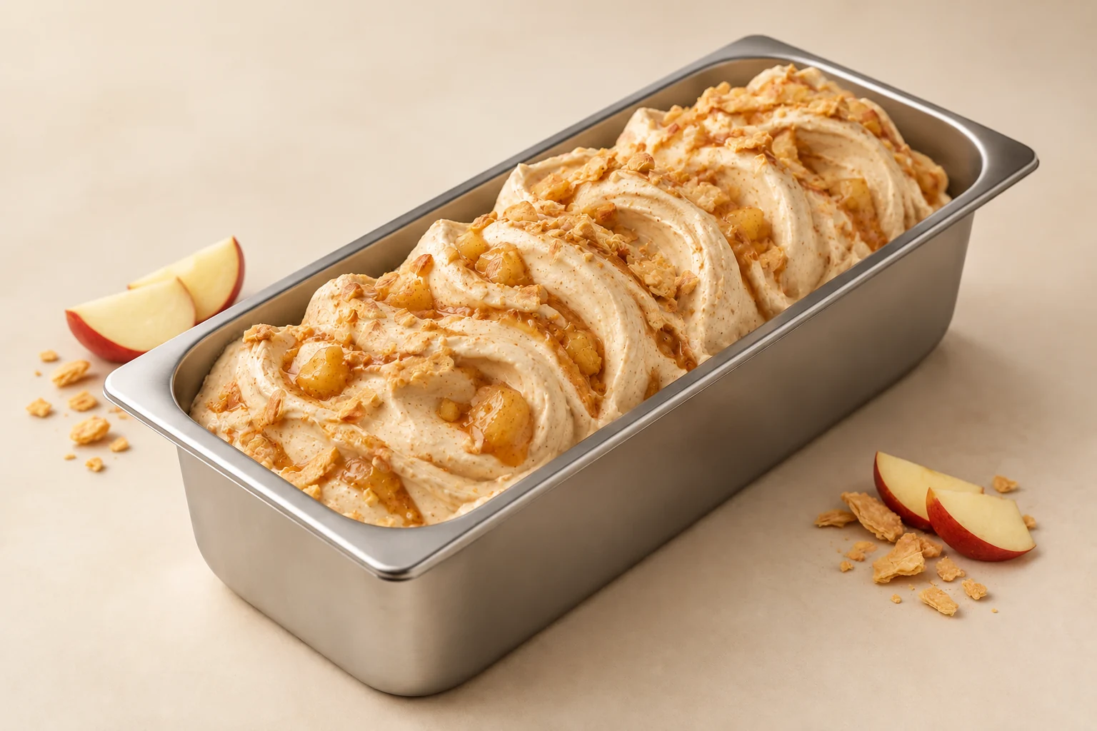 Apfelstrudel im Eisbehälter