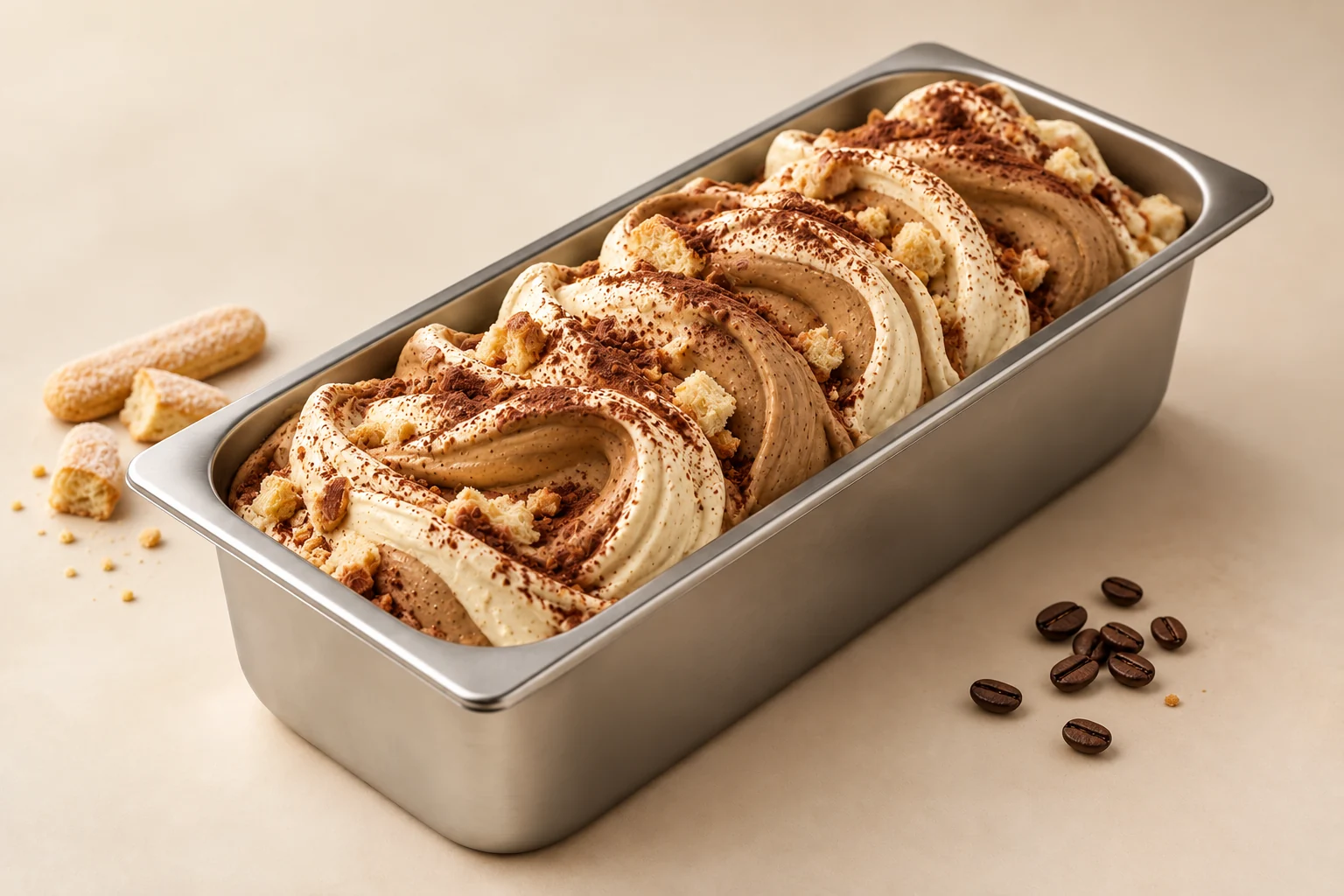 Tiramisu im Eisbehälter